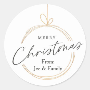 Minimalist Christmas Stickers - Modern Ornaments