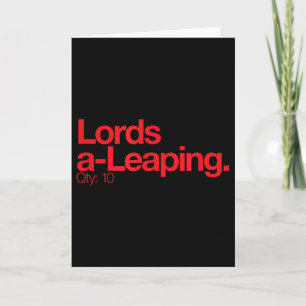 Minimalist Christmas T Shirt - Lords A Leang Q 10  Card