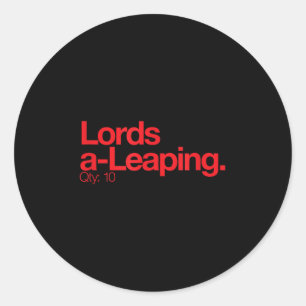 Minimalist Christmas T Shirt - Lords A Leang Q 10  Classic Round Sticker