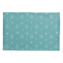 Minimalist Christmas Tree and Snowflake Pattern