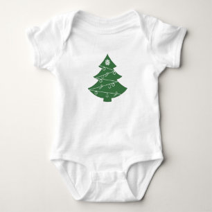 Minimalist Christmas tree Baby Bodysuit