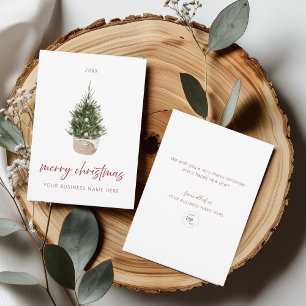 Minimalist Christmas Tree Business Holiday Card