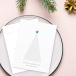 Minimalist Christmas Tree | Green Star Scandi Holiday Postcard<br><div class="desc">Simple,  stylish minimalist holiday postcard featuring a 'scandi' scandinavian minimal christmas tree with a simple green star. The design features modern minimalist typography which can be easily personalized with your own greeting,  family name & year,  perfect for the festive season! #christmas #minimalist #postcard #scandinavian</div>