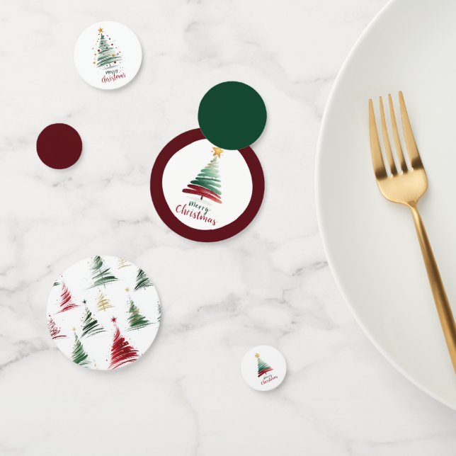 Minimalist Christmas Tree Pattern Confetti (Group)