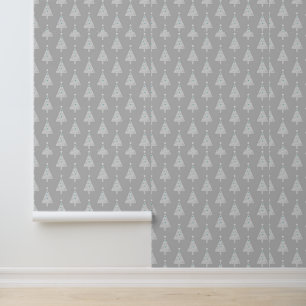 Minimalist Christmas Tree Pattern Wallpaper