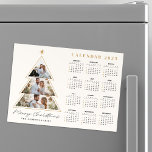 Minimalist Christmas Tree Photo Collage Calendar<br><div class="desc">Celebrate the holidays in style with this modern and minimalist Christmas Calendar featuring a photo collage of your favourite moments in a unique, triangular tree design. Customize with your own photos and personal message for a touch of personalization. This unique Calendar design is perfect for couples, families, and friends looking...</div>