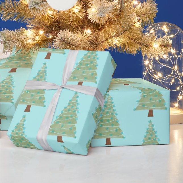 Minimalist Christmas Tree Wrapping Paper (Holidays)