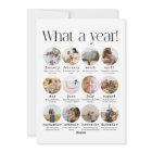 Minimalist Christmas What a Year Photo Collage