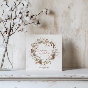 Minimalist Christmas Wreath Holiday Card