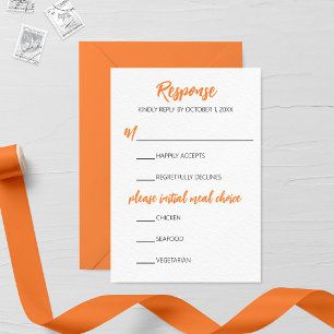 Minimalist Chrysanthemum Wedding RSVP Card