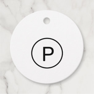 minimalist circle custom business name simple gift favour tags