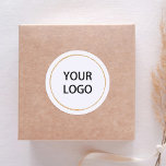 Minimalist Circle Logo  Classic Round Sticker<br><div class="desc">Simple circle add your logo stickers.</div>