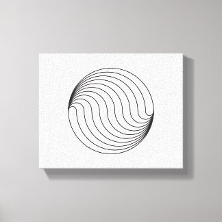 Minimalist Circle Waves Canvas Print