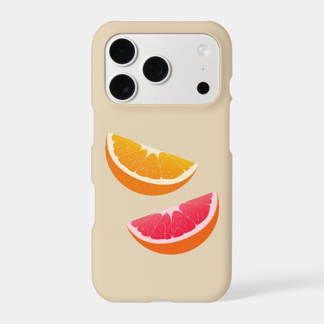 Minimalist Citrus Orange Grapefruit Phone Case (Back)