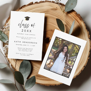 Minimalist Class Of 20XX Graduation Open House Invitation