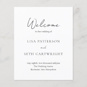 Minimalist Classic Budget Wedding Program