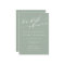 Minimalist Classic Dusty Sage Green Bridal Shower