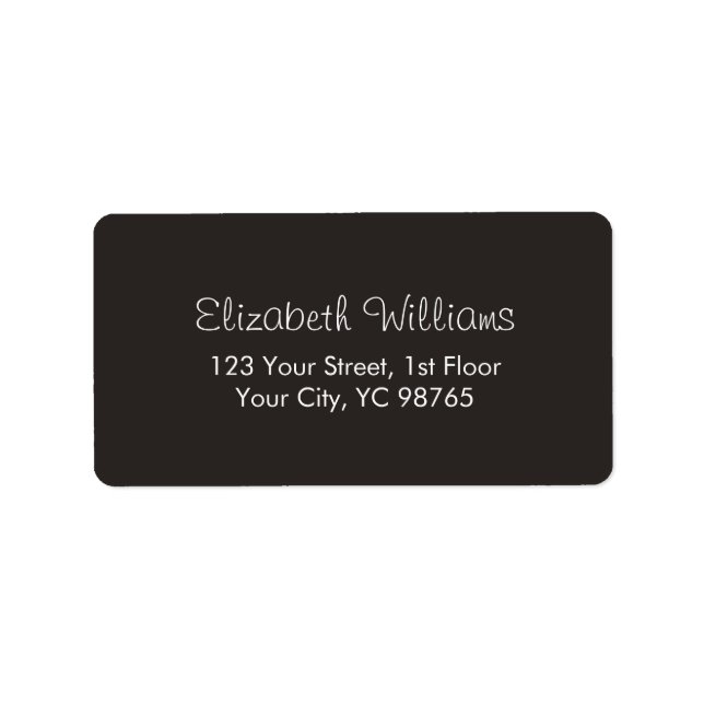 Minimalist Classic Elegant Ivory Black White Label (Front)