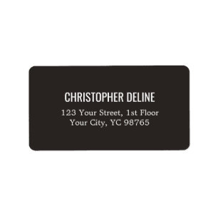 Minimalist Classic Elegant Ivory Black White Label