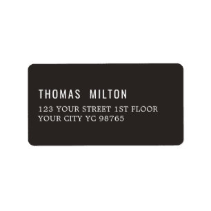 Minimalist Classic Elegant Ivory Black White Label