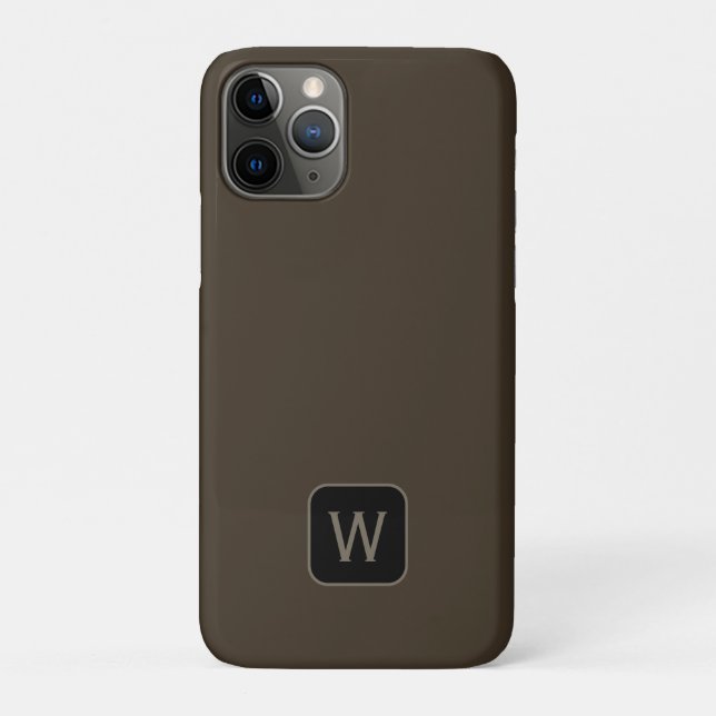 Minimalist Classic Monogram iPhone Case (Back)