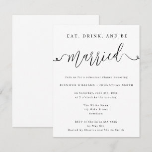 Minimalist Classic Rehearsal Dinner Invitation
