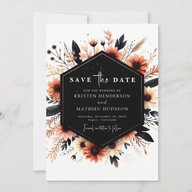Minimalist Classic Terracotta Wedding Save The Date (Front)
