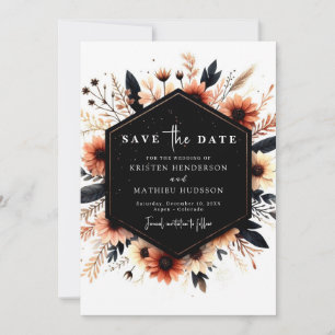 Minimalist Classic Terracotta Wedding Save The Date