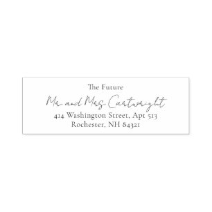 Minimalist Classic Wedding Return Address Self-inking Stamp