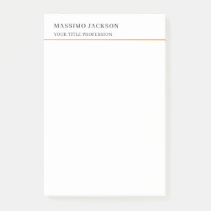 Minimalist Classical Plain Professional Post-it Notes