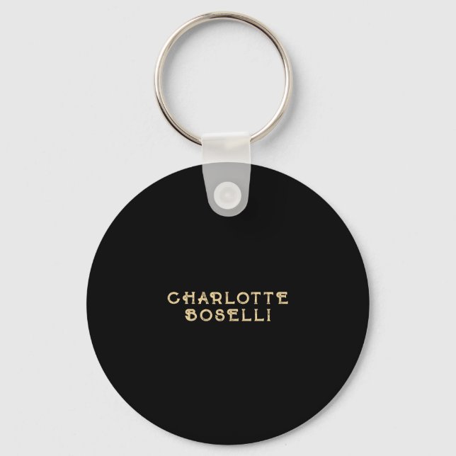 Minimalist Classical Professional Black Gold Colou Keychain (Front)