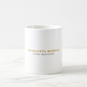 Minimalist Classical Professional Gold Color Coffee Mug