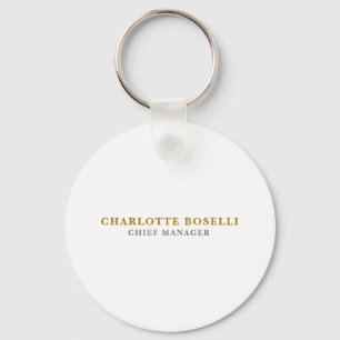 Minimalist Classical Professional Gold Color Keychain