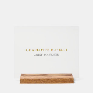 Minimalist Classical Professional Gold Colour Acrylic Sign