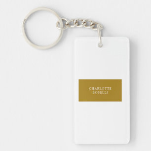 Minimalist Classical Professional Gold Colour Keychain