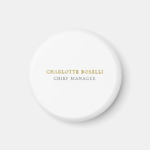 Minimalist Classical Professional Gold Colour Magnet