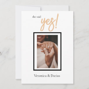 Minimalist Classy Simple Personalized Engagement Invitation