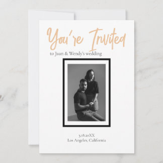 Minimalist Classy Simple Personalized Wedding Invitation
