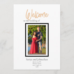 Minimalist Classy Simple Personalized Wedding Program