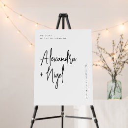 Minimalist Classy Wedding Welcome Sign