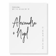 Minimalist Classy Wedding Welcome Sign