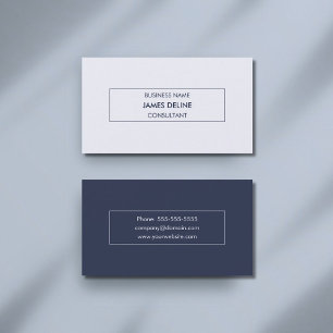 Minimalist Clean Blue Frame Consultant Business Card