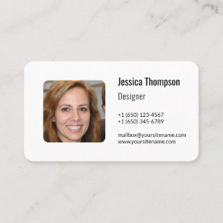 Minimalist Clean Simple Scannable QR Code Socials  Business Card