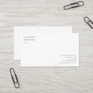 Minimalist Clean White Professional Business Card