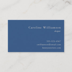Minimalist Cobalt Blue Elegant Professional Business Card