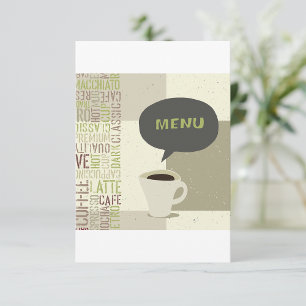 Minimalist Coffee Bar Menu Invitation