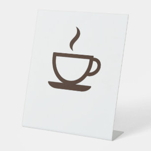 ☕ Minimalist Coffee Cup – Barista & Café Vibes Pedestal Sign