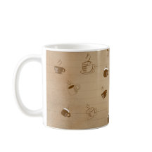 Minimalist Coffee Cup Striped Pattern – Modern Geo