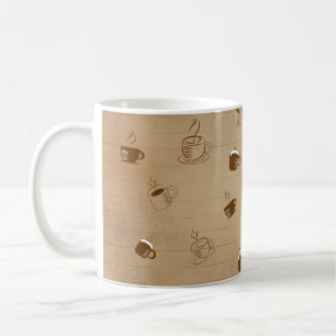 Minimalist Coffee Cup Striped Pattern – Modern Geo
