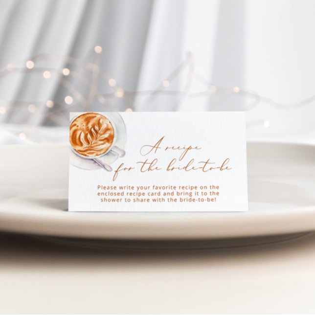  Minimalist coffee Recipe for the bride to be Enclosure Card (Creator Uploaded)